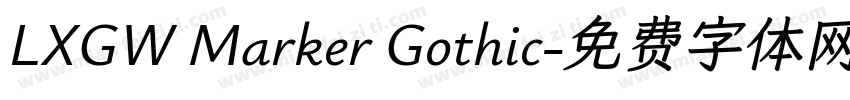 LXGW Marker Gothic字体转换
